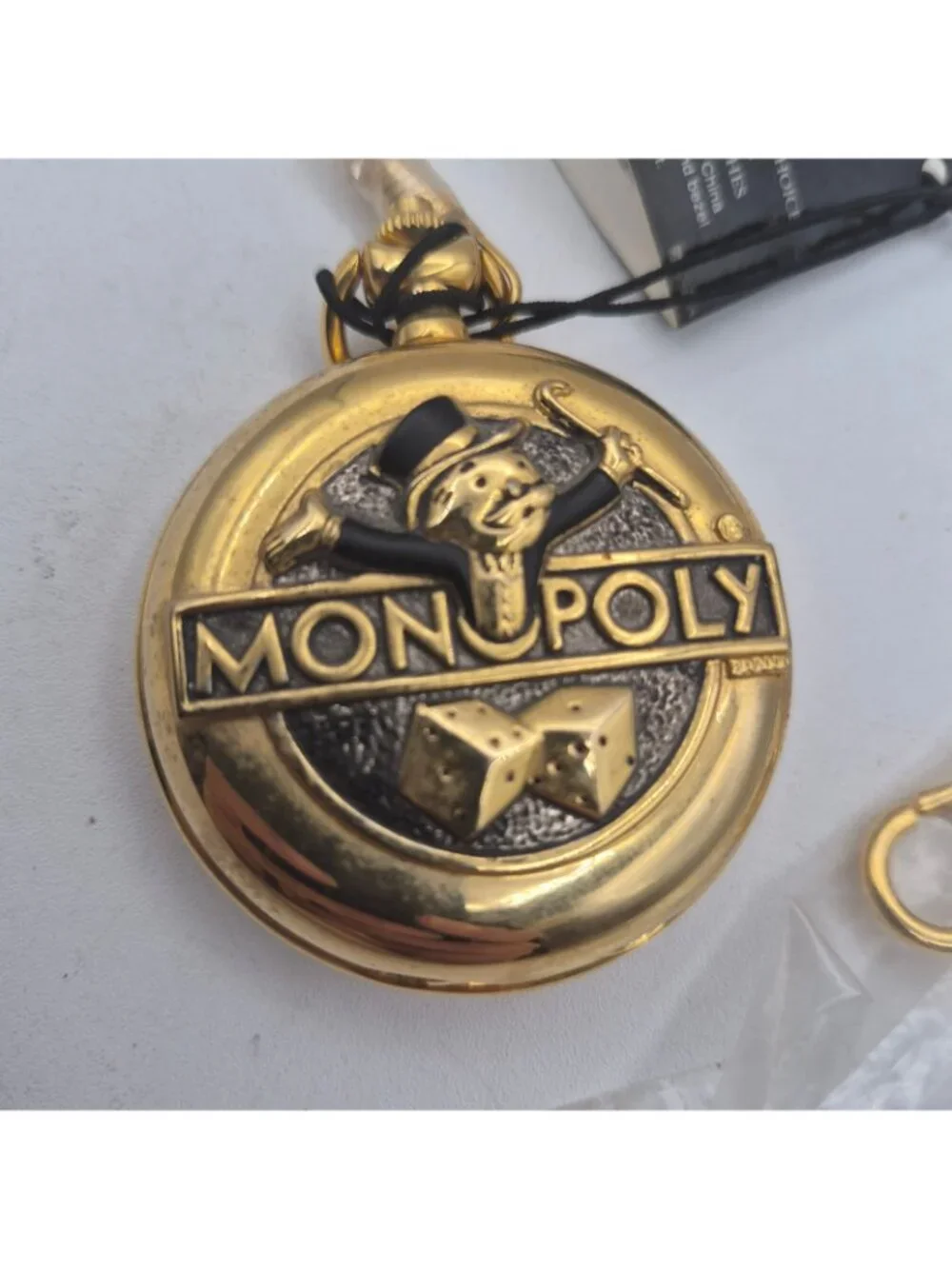 Vintage Rare Monopoly Pocket Watch Franklin Mint With Chain Watch Only